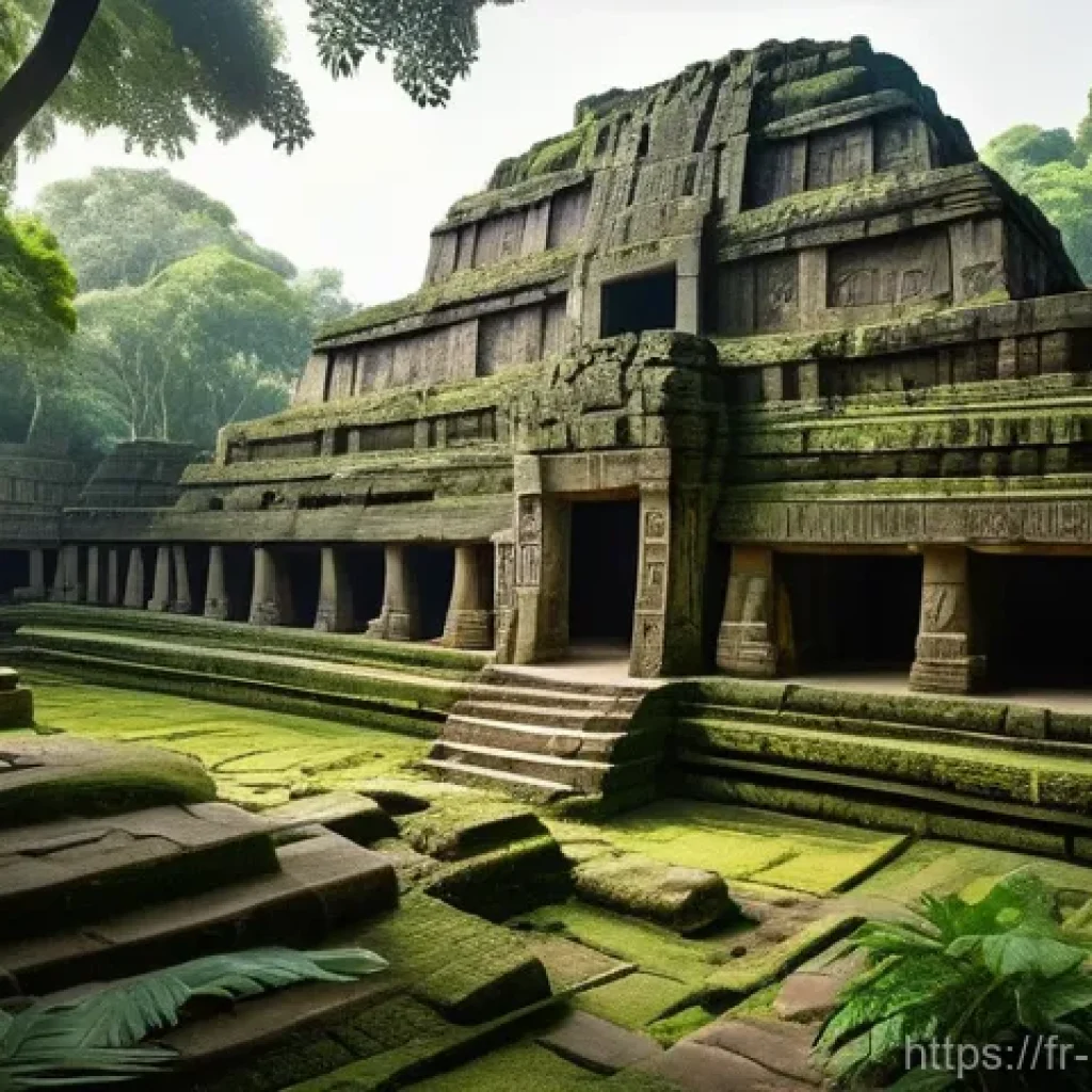 마야문명 갑작스러운 몰락 사건 - **Prompt 1: The Jungle's Embrace**
"A breathtaking wide shot of an ancient Mayan city, showcasin...
