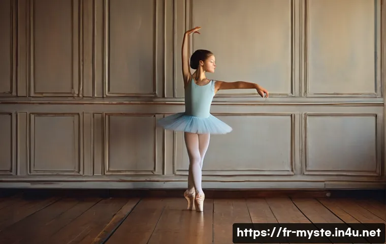 아이오와 빌리 엘리엇 사건 - **Prompt:** "A young, determined teenage girl, dressed in a modest but elegant ballet leotard and ti...