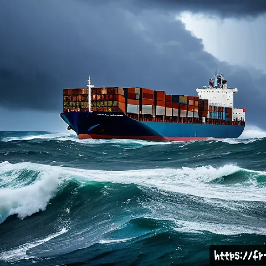 몬테 비데오 화물선 실종 사건 - A large cargo ship named Montevideo caught in a violent South Atlantic storm, towering waves over 5 ...